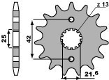 PBR ZĘBATKA PRZEDNIA 513 17 18NC (ŁAŃC. 530) (MADE IN ITALY)