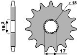 PBR ZĘBATKA PRZEDNIA 515 11 18NC GARELLI 50 '86-'91 (ŁAŃC.415)