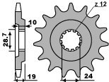 PBR ZĘBATKA PRZEDNIA 532 17 18NC ZX 10 (88-90) (ŁAŃC. 530) (JTF527.17)