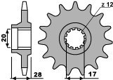 PBR ZĘBATKA PRZEDNIA 556 13 18NC (ŁAŃC. 520)