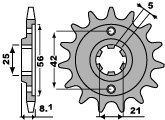 PBR ZĘBATKA PRZEDNIA 581 14 18NC YAMAHA TT 350`86-99 (ŁAŃC. 520)