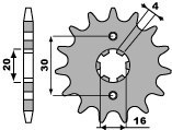 PBR ZĘBATKA PRZEDNIA 717 12 18NC CAGIVA WMX 125/250 (ŁAŃC. 520)