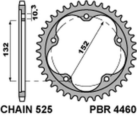 PBR ZĘBATKA TYLNA 4460 43 ( STAL HARTOWANA ) MV AUGUSTA 800/910/920/989/990/1000 04-16 (ŁAŃCUCH 525) PBR ZĘBATKA TYLNA 4460 43 ( STAL HARTOWANA ) MV AUGUSTA 800/910/920/989/990/1000 04-16 (ŁAŃCUCH 525)