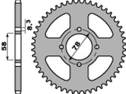 PBR ZĘBATKA TYLNA 810 38 F SUZUKI GN 125 '92-'00 (JTR810.38) (ŁAŃC. 428) (STD.-3)