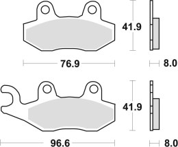 TRW ZF KLOCKI HAMULCOWE KH135 KH214 SINTER OFFROAD APRILIA SX 125 '18-, HONDA NSR 150 02-, KAWASAKI KLX 125 10-13, KDX 250 90-94