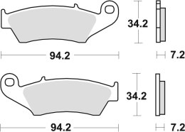TRW ZF KLOCKI HAMULCOWE KH185 KH389 SINTER SINTER STREET HONDA XL 125 03-08, XR 400 96-03, XLV 650 TRANSALP 97-13, XRV 750 AFRIC