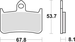TRW ZF KLOCKI HAMULCOWE KH187 ORGANIC HONDA RVF 750 94-97, CB 900 HORNET 02-06, CB 1300 X4 97-99, KAWASAKI KLR 250 82-84, PRZÓD 