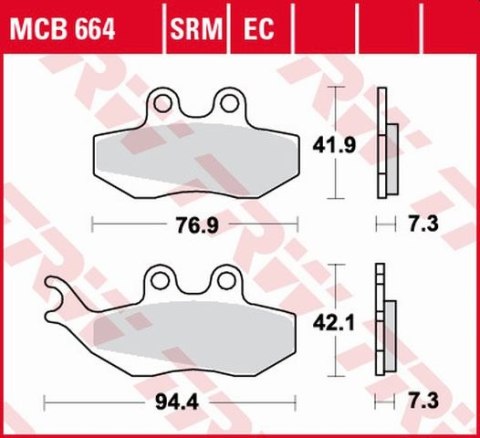 TRW ZF KLOCKI HAMULCOWE KH194 ORGANIC APRILIA RS 50 99-10, RX 50 95-06, PEGASO 125 92-95, RX 125 92-99, PRZÓD (PROMOCJA) TRW ZF KLOCKI HAMULCOWE KH194 ORGANIC APRILIA RS 50 99-10, RX 50 95-06, PEGASO 125 92-95, RX 125 92-99, PRZÓD (PROMOCJA)
