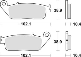 TRW ZF KLOCKI HAMULCOWE KH196 ORGANIC HONDA CBR 1000F, 90-92 ST 1100 90-95, YAMAHA MT-01 05-12, TYŁ