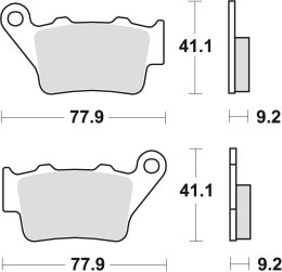 TRW ZF KLOCKI HAMULCOWE KH208 SINTER RACING (WYCZYNOWE) APRILIA PEGASO 650 01-10, ETV 1200 CAPONORD 13-17, HONDA NX 650 DOMINATO
