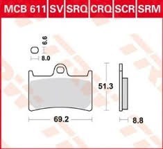 TRW ZF KLOCKI HAMULCOWE KH252 KH380 CARBON RACING YAMAHA FZ6 07-10, FZS 600 98-01, MT-07 14-17, TRACER 700 '16-, FZ8 10-16, MT-0