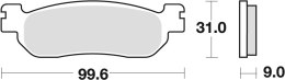 TRW ZF KLOCKI HAMULCOWE KH275 SINTER STREET YAMAHA TW 125 99-08 TW 200 91-15 R6 99-02, PRZÓD/TYŁ