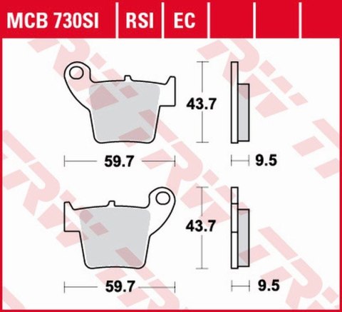 TRW ZF KLOCKI HAMULCOWE KH346 ORGANIC HONDA CR 125 / 250 02-07, CRF 450 02-17, TYŁ TRW ZF KLOCKI HAMULCOWE KH346 ORGANIC HONDA CR 125 / 250 02-07, CRF 450 02-17, TYŁ