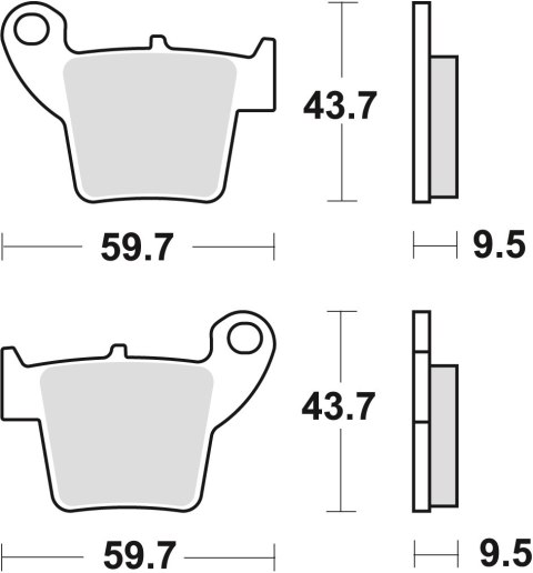 TRW ZF KLOCKI HAMULCOWE KH346 SINTER OFFROAD (WYCZYNOWE) HONDA CRF 250 04-, CRF 450 02-, TYŁ TRW ZF KLOCKI HAMULCOWE KH346 SINTER OFFROAD (WYCZYNOWE) HONDA CRF 250 04-, CRF 450 02-, TYŁ