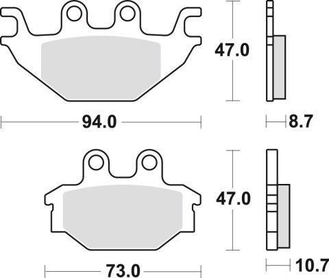 TRW ZF KLOCKI HAMULCOWE KH377 SINTER OFFROAD CAN-AM DS 250 08-15, KAWASAKI KVF 300 13-, PRZÓD/TYŁ TRW ZF KLOCKI HAMULCOWE KH377 SINTER OFFROAD CAN-AM DS 250 08-15, KAWASAKI KVF 300 13-, PRZÓD/TYŁ