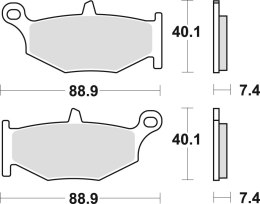 TRW ZF KLOCKI HAMULCOWE KH419 SINTER STREET SUZUKI GSR / GSXR 600 06-10, GSXR 750 06-10, DL 1000 14-, B-KING 1300 07-10, GSX 130