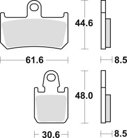 TRW ZF KLOCKI HAMULCOWE KH442/4 SINTER STREET YAMAHA R1 06-14, MT-01 05-12, XV 1700 09-16, PRZÓD