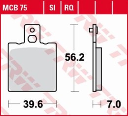TRW ZF KLOCKI HAMULCOWE KH47 ORGANIC APRILIA AF-1 / ET 50 87-90, AF-1 125 88-92, RS 250 95-02, YAMAHA SZR 660 95-98, TYŁ