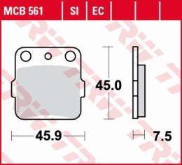TRW ZF KLOCKI HAMULCOWE KH84 ORGANIC SUZUKI DR 800 88-90, YAMAHA YFZ 450 04-20, TYŁ