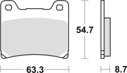 TRW ZF KLOCKI HAMULCOWE KH88 SINTER STREET YAMAHA TZR 125 88-00, FZR 600 89-95, YZF 600 96-02, FZ 750 85-94, XV 750 89-92, YZF 7