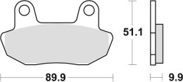 TRW ZF KLOCKI HAMULCOWE KH90 ORGANIC HONDA CB 450 84-85, VT 750 83-86, PRZÓD (PROMOCJA)