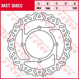 TRW ZF TARCZA HAMULCOWA PRZÓD KAWASAKI KX 250 06-14, KX / KLX 450 04-14 (PROMOCJA)