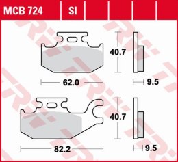 TRW ZF KLOCKI HAMULCOWE KH ORGANIC BENELLI CAFFE NERO 250 '08-, SUZUKI UH 125 BURGMAN '07-, UX 125/150 SIXTEEN '08-'13, UH 200 B