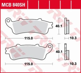 TRW ZF KLOCKI HAMULCOWE KH261 SINTER STREET HONDA GL 1800 GOLD WING '01-'17, VFR 800F '06-'13, XL 1000V VARADERO '04-'11, CBR 11