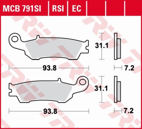 TRW ZF KLOCKI HAMULCOWE KH450 ECO ORGANIC YAMAHA YZ 125 '08-, WR-F 250/450 '15-, YZ-F 450 '08-, PRZÓD TRW ZF KLOCKI HAMULCOWE KH450 ECO ORGANIC YAMAHA YZ 125 '08-, WR-F 250/450 '15-, YZ-F 450 '08-, PRZÓD