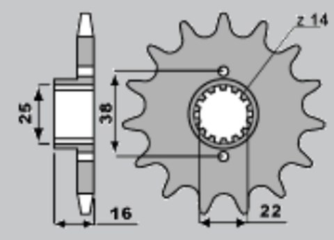 CHT ZĘBATKA PRZEDNIA 2050 15 DUCATI 916/944/996 1000SS CHT ZĘBATKA PRZEDNIA 2050 15 DUCATI 916/944/996 1000SS