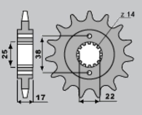 CHT ZĘBATKA PRZEDNIA 2094 15 DUCATI 900 MONSTER I.E. 00-02 (4041-15) CHT ZĘBATKA PRZEDNIA 2094 15 DUCATI 900 MONSTER I.E. 00-02 (4041-15)