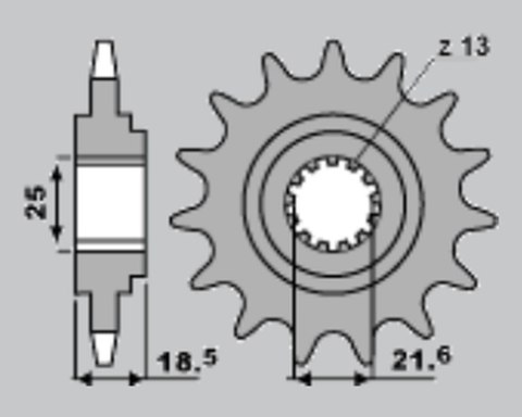 CHT ZĘBATKA PRZEDNIA 2119 14 (A4254065141) KAWASAKI Z750/Z800 CHT ZĘBATKA PRZEDNIA 2119 14 (A4254065141) KAWASAKI Z750/Z800