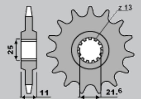 CHT ZĘBATKA PRZEDNIA 2142 16 YAMAHA R6 '06-'14 (525) CHT ZĘBATKA PRZEDNIA 2142 16 YAMAHA R6 '06-'14 (525)