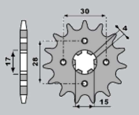 CHT ZĘBATKA PRZEDNIA 255 14 HONDA MTX 80R '83-'85 CHT ZĘBATKA PRZEDNIA 255 14 HONDA MTX 80R '83-'85