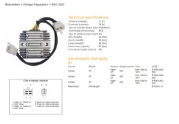 DZE REGULATOR NAPIĘCIA HONDA NT V650 '88-'91 12V 35A (SH538C-12) (31600-MN8-008) (31600-MN8-028) (ESR252)