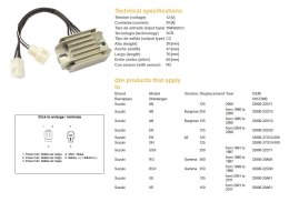 DZE REGULATOR NAPIĘCIA SUZUKI AN 125/250 BURGMAN '95-'00; EN 125; GN 125; UE 125/150 '01-'11 (32800-22D11, 32800-22D10, 32800-37