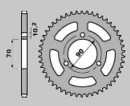 JR ZĘBATKA TYLNA 239 42 HONDA MTX 80R '83-'86 (JTR239.42)
