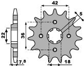 PBR ZĘBATKA PRZEDNIA 2052 15 18NC YAMAHA XT 250 TL (JAPAN) 83-84 (ŁAŃC. 520) PBR ZĘBATKA PRZEDNIA 2052 15 18NC YAMAHA XT 250 TL (JAPAN) 83-84 (ŁAŃC. 520)