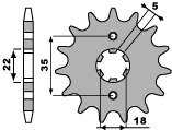 PBR ZĘBATKA PRZEDNIA 2053 14 18NC YAMAHA TW 125/200 87-05 (ŁAŃC. 428) PBR ZĘBATKA PRZEDNIA 2053 14 18NC YAMAHA TW 125/200 87-05 (ŁAŃC. 428)