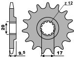 PBR ZĘBATKA PRZEDNIA 2084 11 18NC (ŁAŃC. 428)