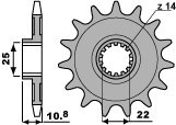 PBR ZĘBATKA PRZEDNIA 2145 16 18NC APRILIA 450/550 RSV,SXV (ŁAŃC. 520) PBR ZĘBATKA PRZEDNIA 2145 16 18NC APRILIA 450/550 RSV,SXV (ŁAŃC. 520)