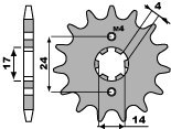 PBR ZĘBATKA PRZEDNIA 2153 12 18NC APRILIA RS 50 (06-08) (ŁAŃC. 420) PBR ZĘBATKA PRZEDNIA 2153 12 18NC APRILIA RS 50 (06-08) (ŁAŃC. 420)