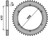 PBR ZĘBATKA TYLNA 223 53 C45 HUSQVARNA WR 125/250/400 79-88 (ŁAŃC. 520)
