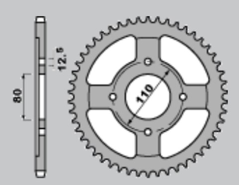 CHT ZĘBATKA TYLNA 284 39 (284-39) (JTR284.39) HONDA CB 750/1100 '79-'89 CHT ZĘBATKA TYLNA 284 39 (284-39) (JTR284.39) HONDA CB 750/1100 '79-'89