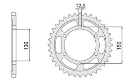 CHT ZĘBATKA TYLNA 500 40 KAWASAKI GPZ100 RX 86-88 (506-40) (ŁAŃC.630) (JTR506.40)