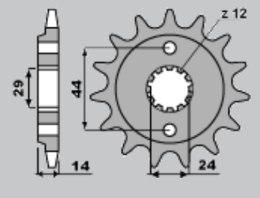 JR ZĘBATKA PRZEDNIA 348 16 HONDA XRV 750 '93-'03 (JTF314.16)