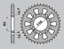 JR ZĘBATKA TYLNA 334 41 HONDA CBR 1000F '96-'00 (SC24), VF 500F '85-'88 (JTR1334.41) (ŁAŃC. 530) (33441JT)
