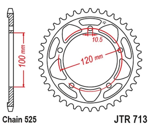 JT ZĘBATKA TYLNA 4447 40 APRILIA RSV 1000 11-15 (444740JT) (ŁAŃC.525)