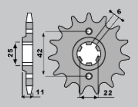 PBR WYPRZEDAZ ZĘBATKA PRZEDNIA 277 15 18NC HONDA FT 500 C 82-84 (ŁAŃC. 530) (MADE IN ITALY)