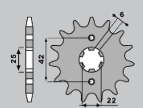PBR ZĘBATKA PRZEDNIA 278 16 18NC (ŁAŃC. 530) PBR ZĘBATKA PRZEDNIA 278 16 18NC (ŁAŃC. 530)